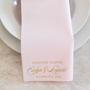 Personalized napkins wedding