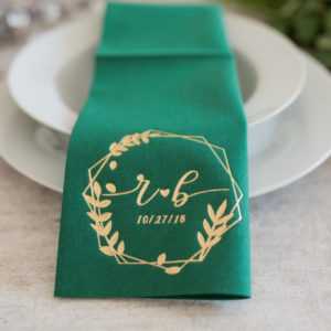 Servietten Hochzeit - mit Namen - Logo - 76