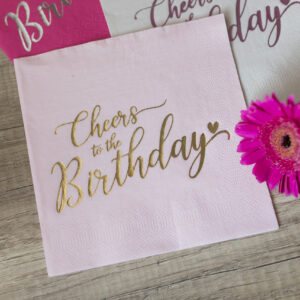 Birthday Napkins, Personalized Napkins, Happy Birthday, Birthday Party, Event Napkins, Napkins, Cheers, Custom Napkins