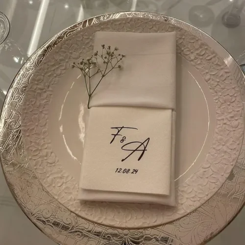 Personalized napkins, Dinner Napkins, Wedding napkins, Monogram, Linen Like Napkins photo review